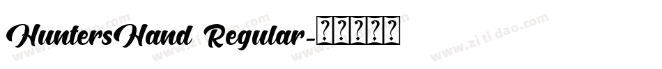 HuntersHand Regular字体转换